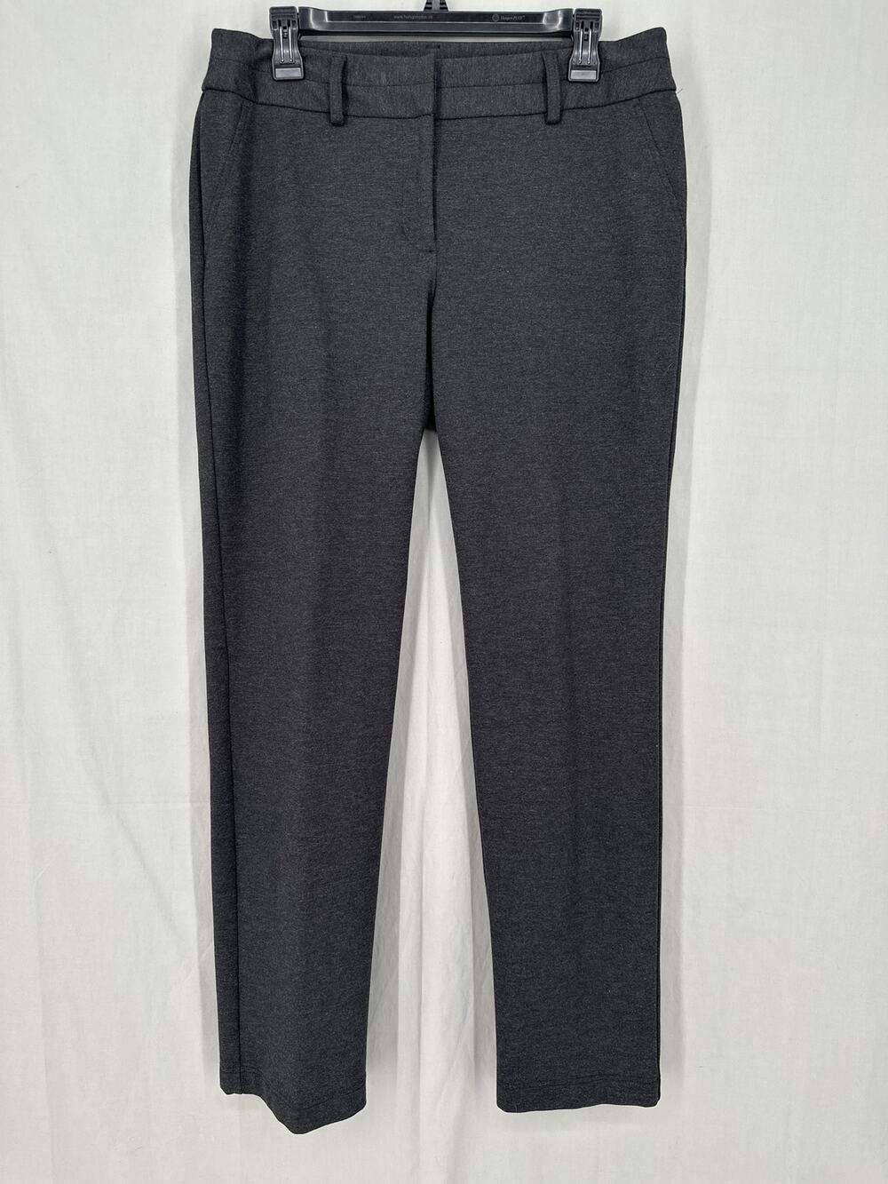 Chicos Pants Women 8 Gray High Rise Trousers Dress Straight Leg Stretch Office